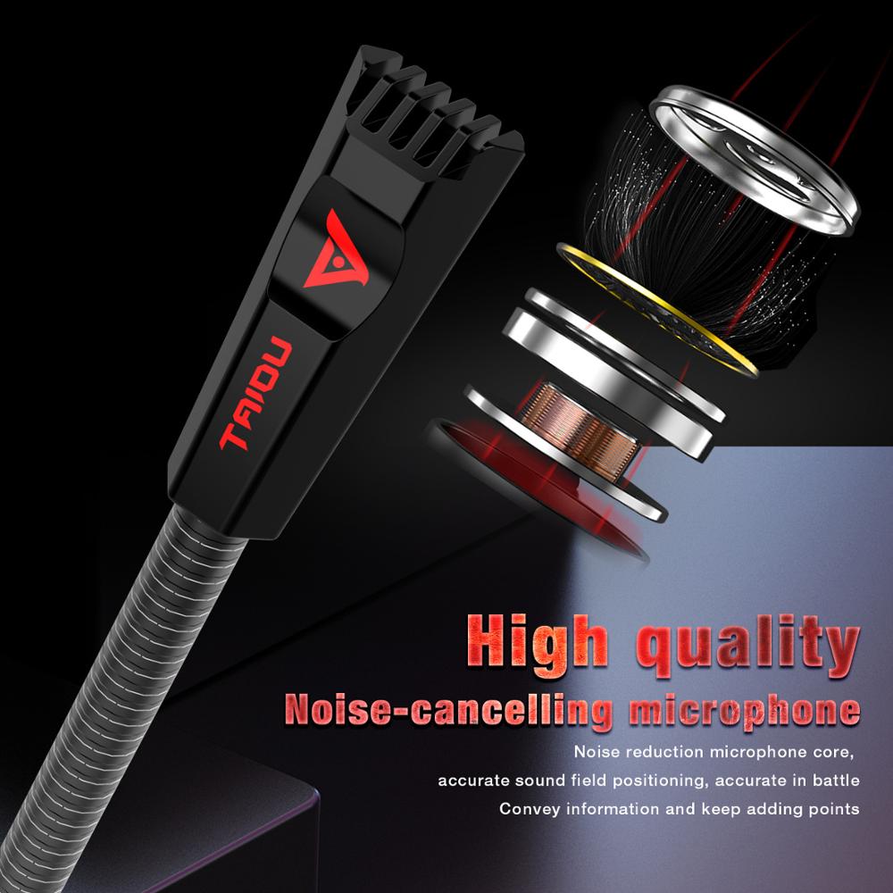 Computer USB Microphone RGB Light-emitting Flexible Free Drive HD Sound Card Noise Reduction Microphone