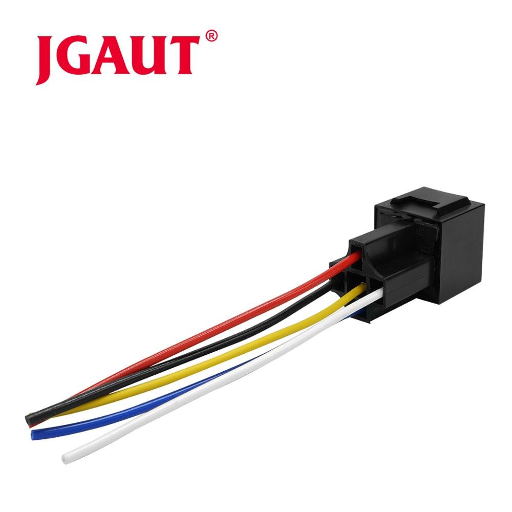 JGAUT Keramische Relais Auto Relais Met Draad Waterdichte Automotive Relais 12v 24V 4-Pin 5-Pin 40A Auto Bedrading kit