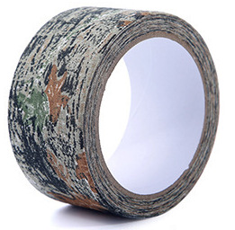 Ruban de camouflage auto-adhésif CamSolomon, bande ronde, bandage pour le camping en plein air, la chasse, furtif, 1,96 po x 5,5 verges, 5m: WHITE
