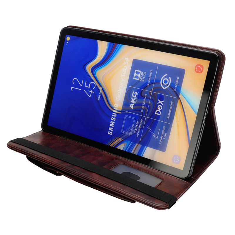 Étui pour samsung Galaxy Tab S4 10.5 SM-T830 T835 T837 en cuir PU avec tablette antichoc porte-crayons + Film + stylo