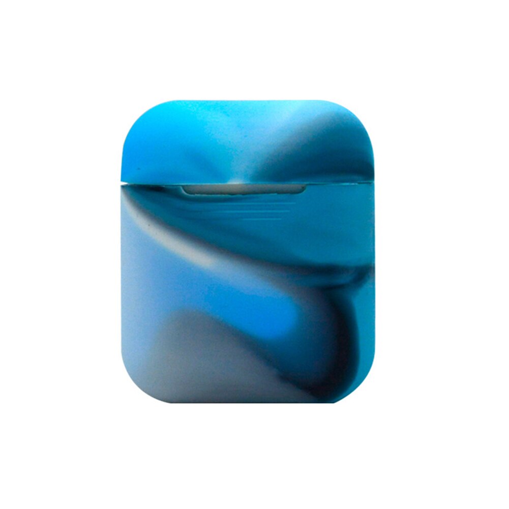 Funda de silicona blanda para auriculares carcasa a prueba de golpes protección a prueba de golpes para Apple Airpods: Azul