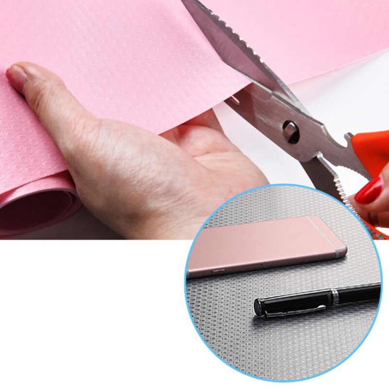 Cubierta de estante reutilizable, forro para cajón, alfombrilla para armario, a prueba de humedad, impermeable, antideslizante, para nevera, mesa de cocina, almohadilla de papel