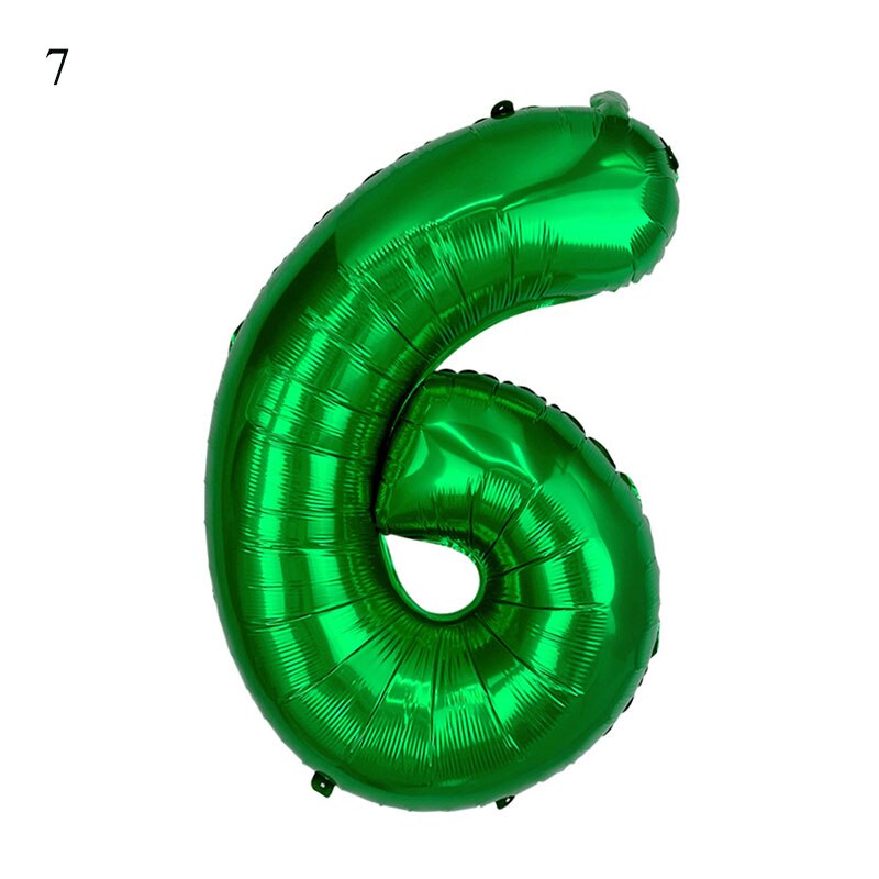 32 40 inch Green Number Foil Balloons 0 1 2 3 4 5 6 7 8 9 Helium Green Balloon Happy Birthday Party Wedding Decoration Supplies: 7