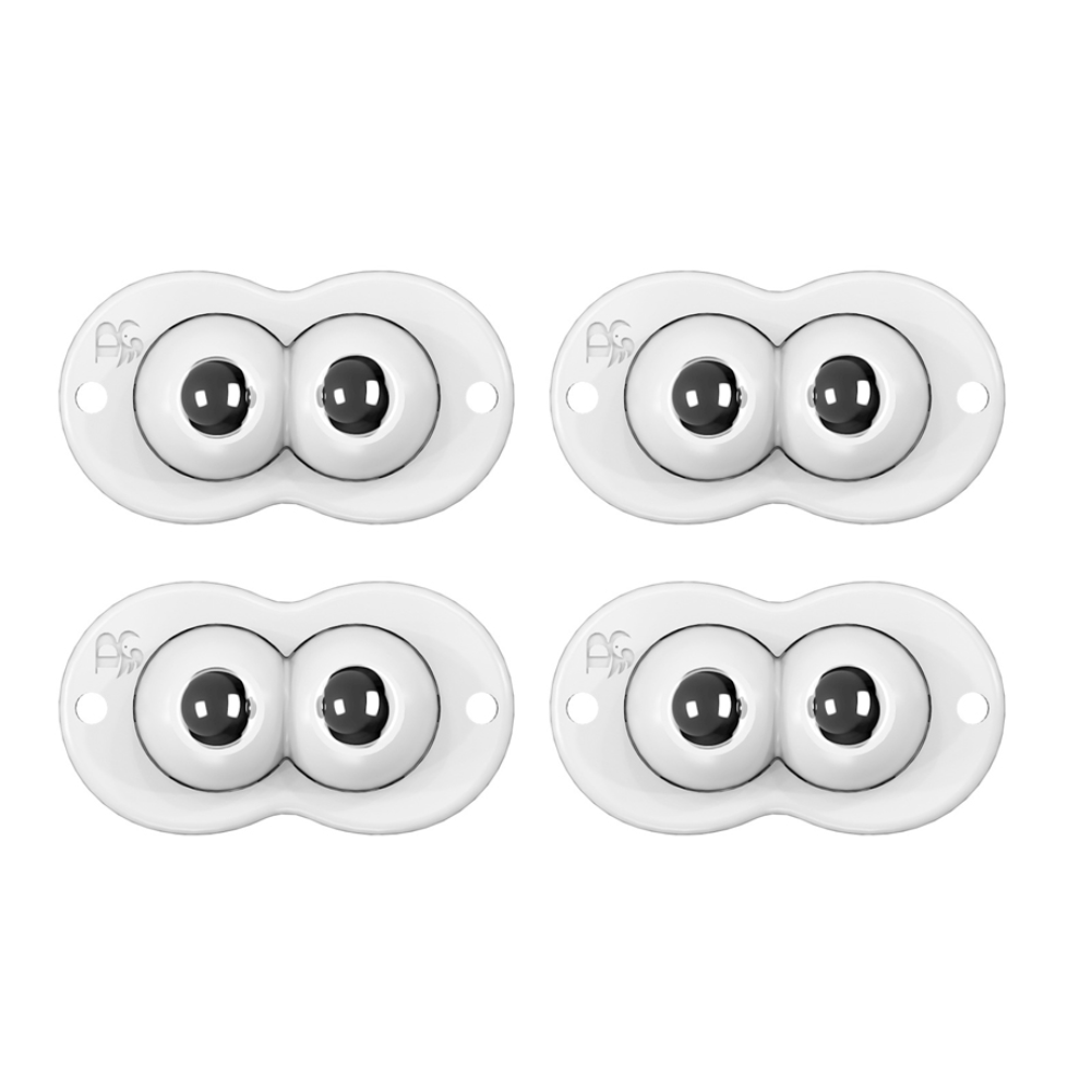 Ruedas para muebles de acero inoxidable, ruedas universales autoadhesivas, rodamiento de carga giratorio de 360 grados para acceso a muebles del hogar, 4/20 piezas