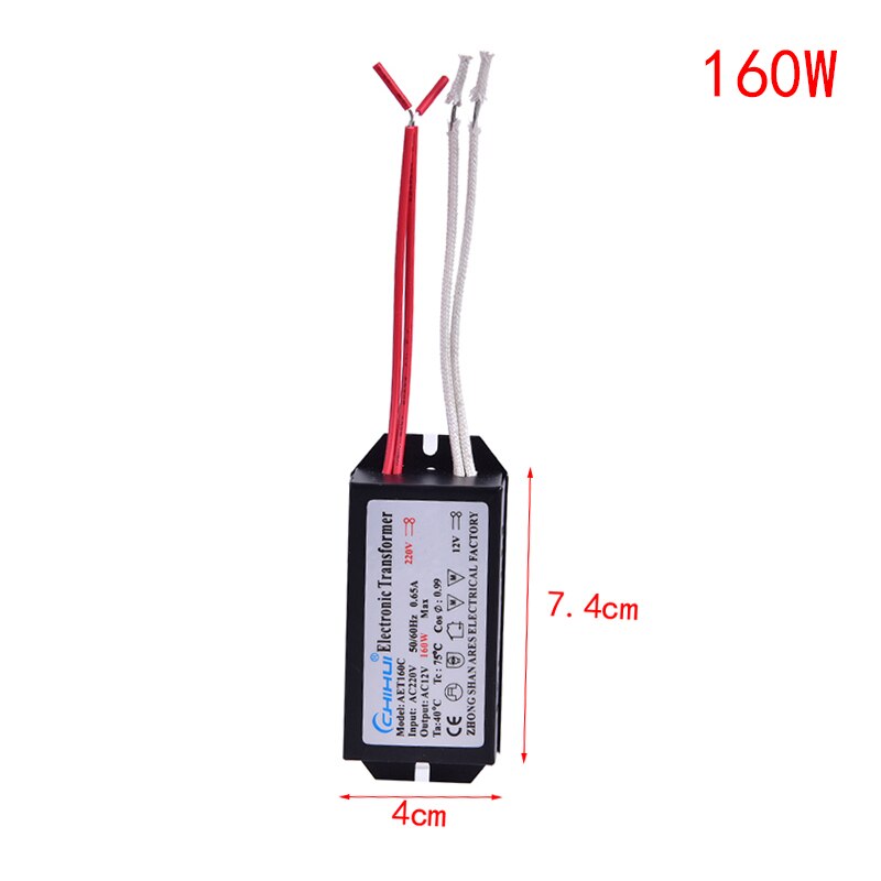 Electronic Transformer 160W/180W/200W/250W AC 220V To 12V Halogen Lamp: 160W