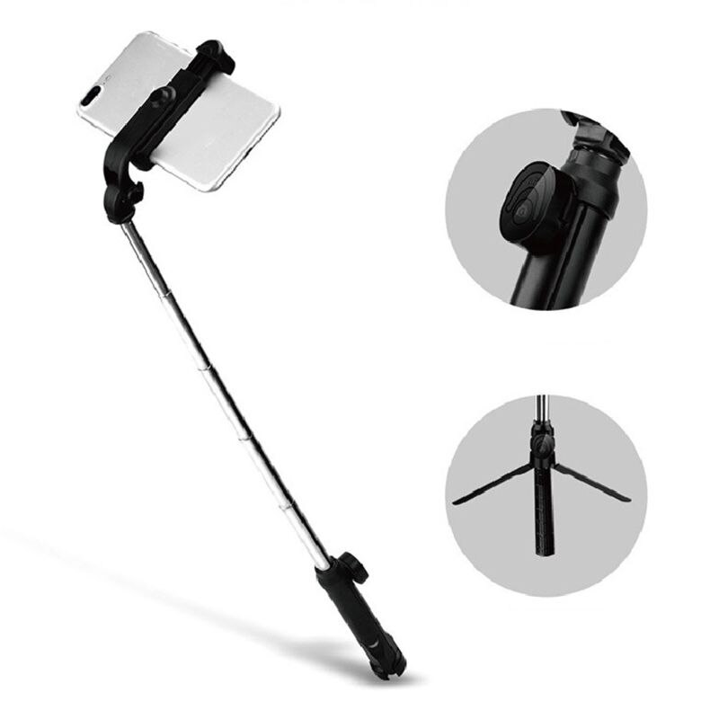 Tripod Golf Swing Holder Recorder Bluetooth Selfie Stick Cell Phone Clip Holder