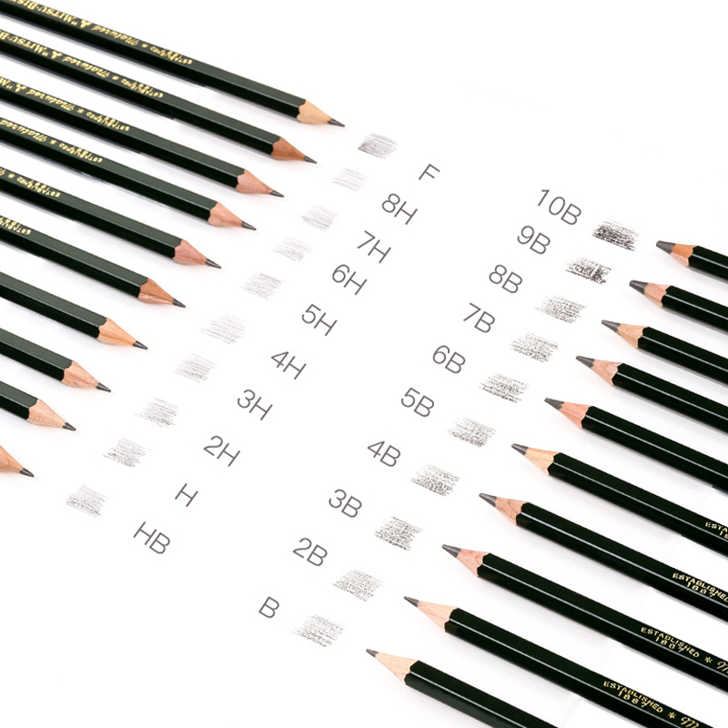 UNI lápiz de dibujo 9800 12 / 22 Uds caja de hierro Set examen dibujo lápiz hexagonal titular seguro y no tóxico