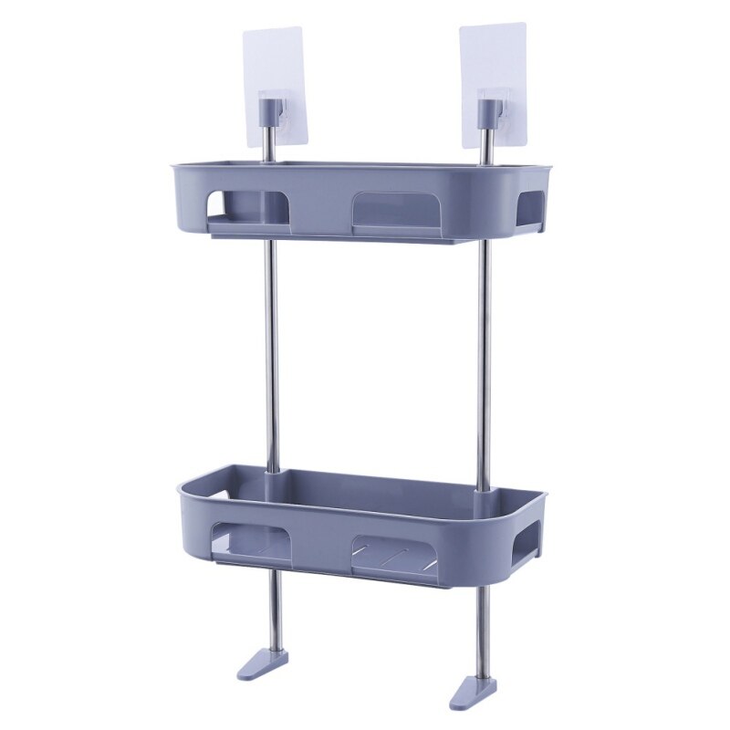 Toilet Towel Storage Rack Holder Over Bathroom Shelf Organizer Rack: Grey-2