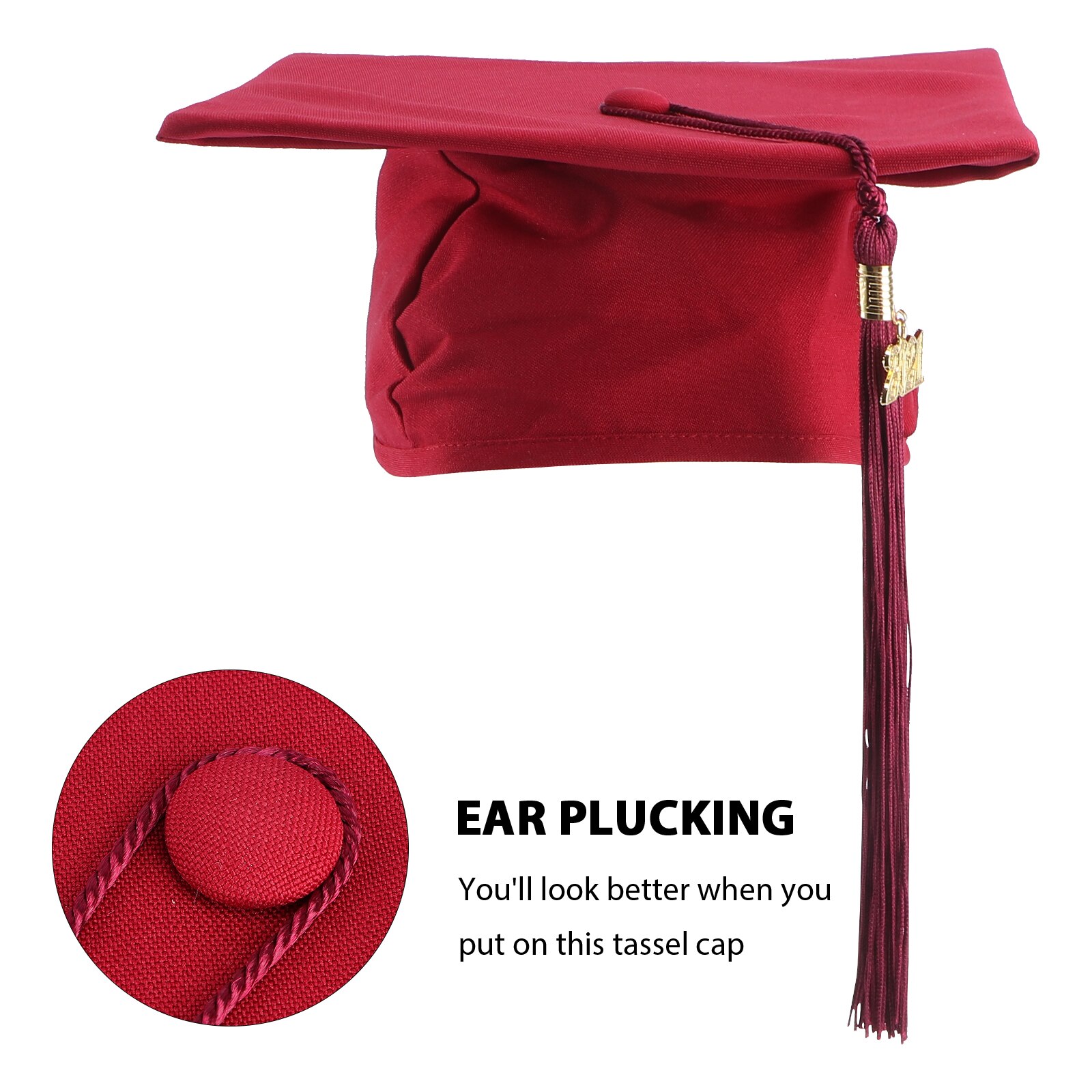1 Pc Practical Graduation Cap Meaningful Bachelor Hat Headgear (Free Size)