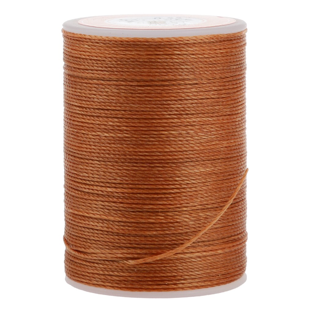 Nuevas de cuero trabajo artesanal costura redonda encerado cadena hilo 0,55mm para la cartera a bolsa 10 colores ropa fuerte hilo de coser: Light Brown