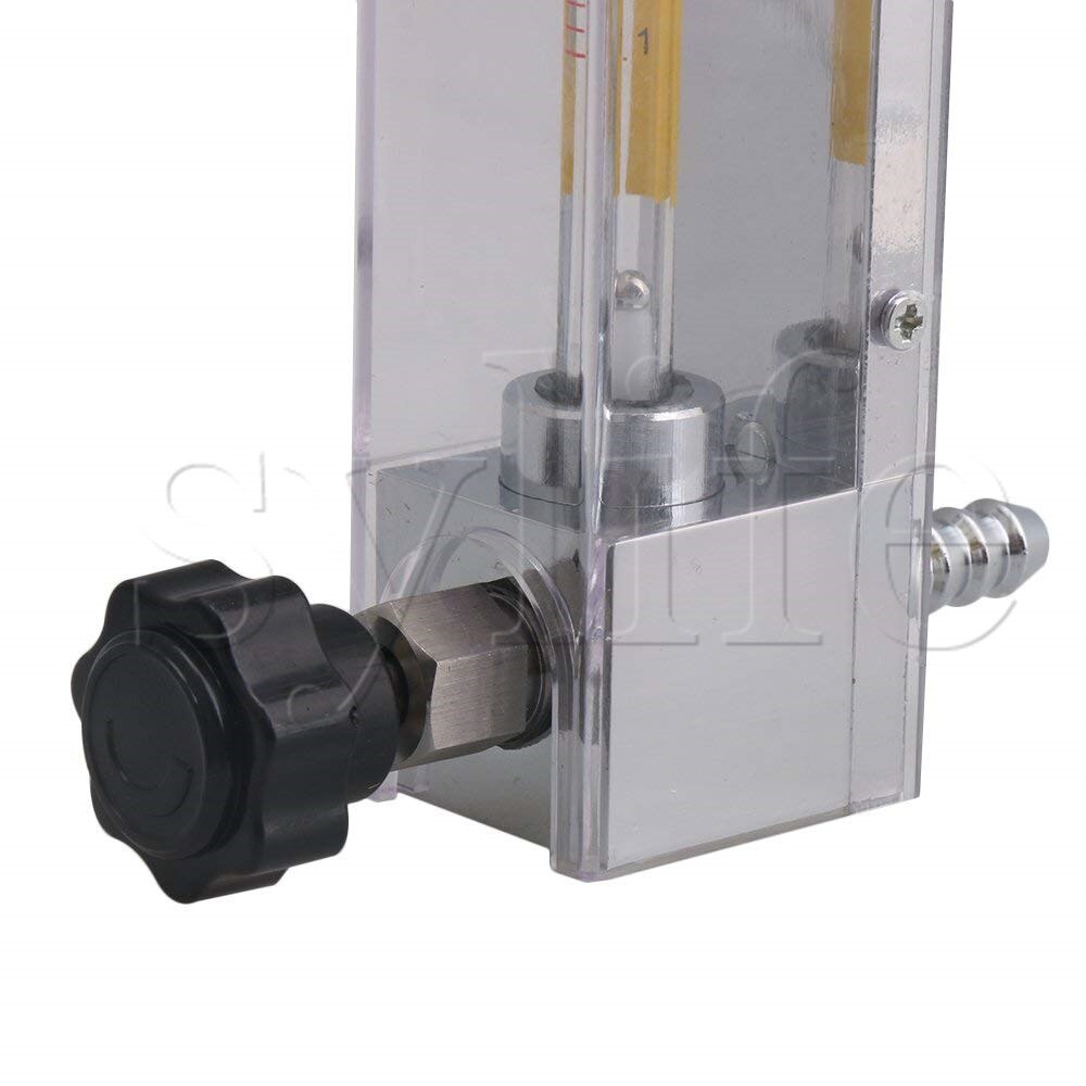 LZB-4 1-10L/h Water Liquid Oil Flow Meter Flowmeter with Control Valve Metal Input Outlet Connector