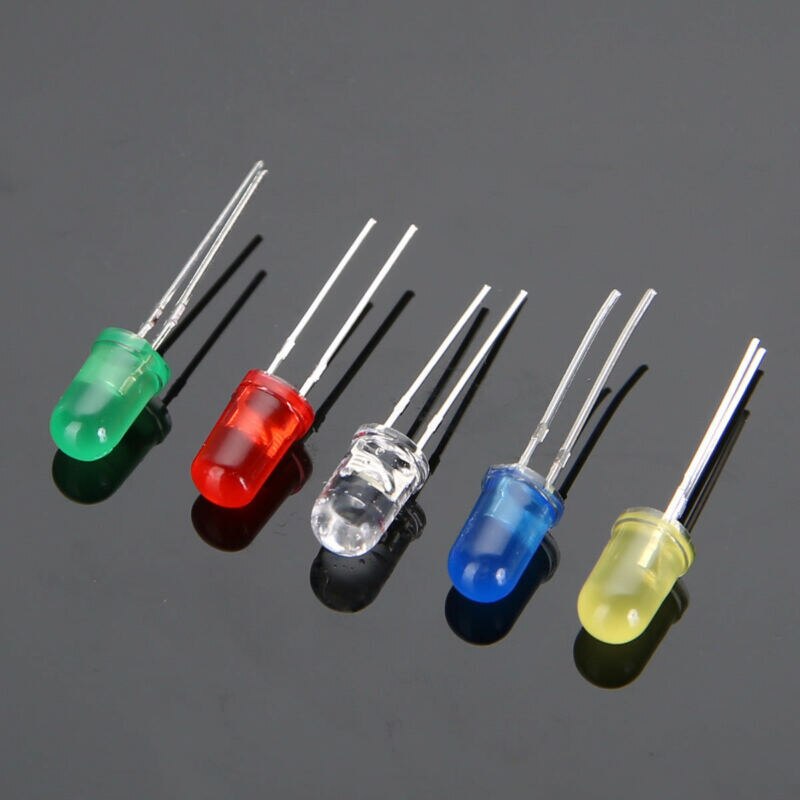 500pcs 5mm LED diode light assorted kit DIY LED kit white yellow red green blue electronic diy kit