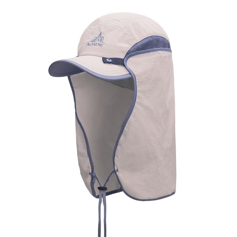 Fisk hat hat solskærm cap upf 50 aftagelig til løb vandreture klatring udendørs: Khaki