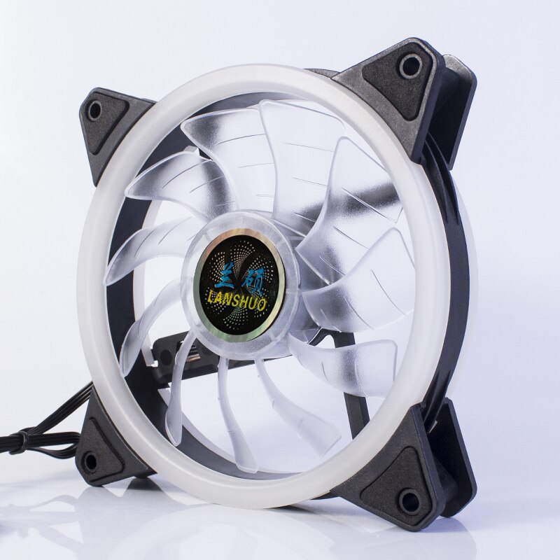 Ventilador de carcasa de ordenador, Enfriador de PC silencioso, RGB, LED, PWM, 4 pines, 9CM/12CM, 90MM / 120MM