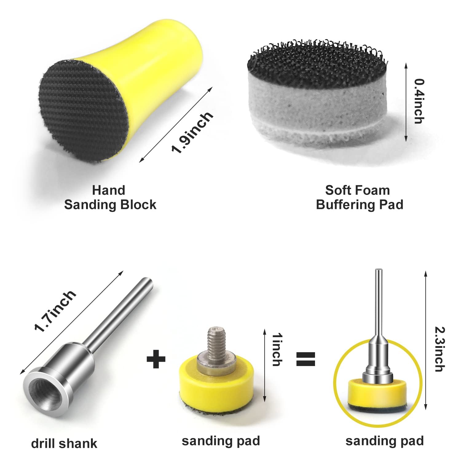 Sanding Disc 1 Inch Wet Dry Sandpaper Hook Loop 60-10000 Grits Backing Plate Interface Pad for Drill Grinder Dremel Rotary Tools