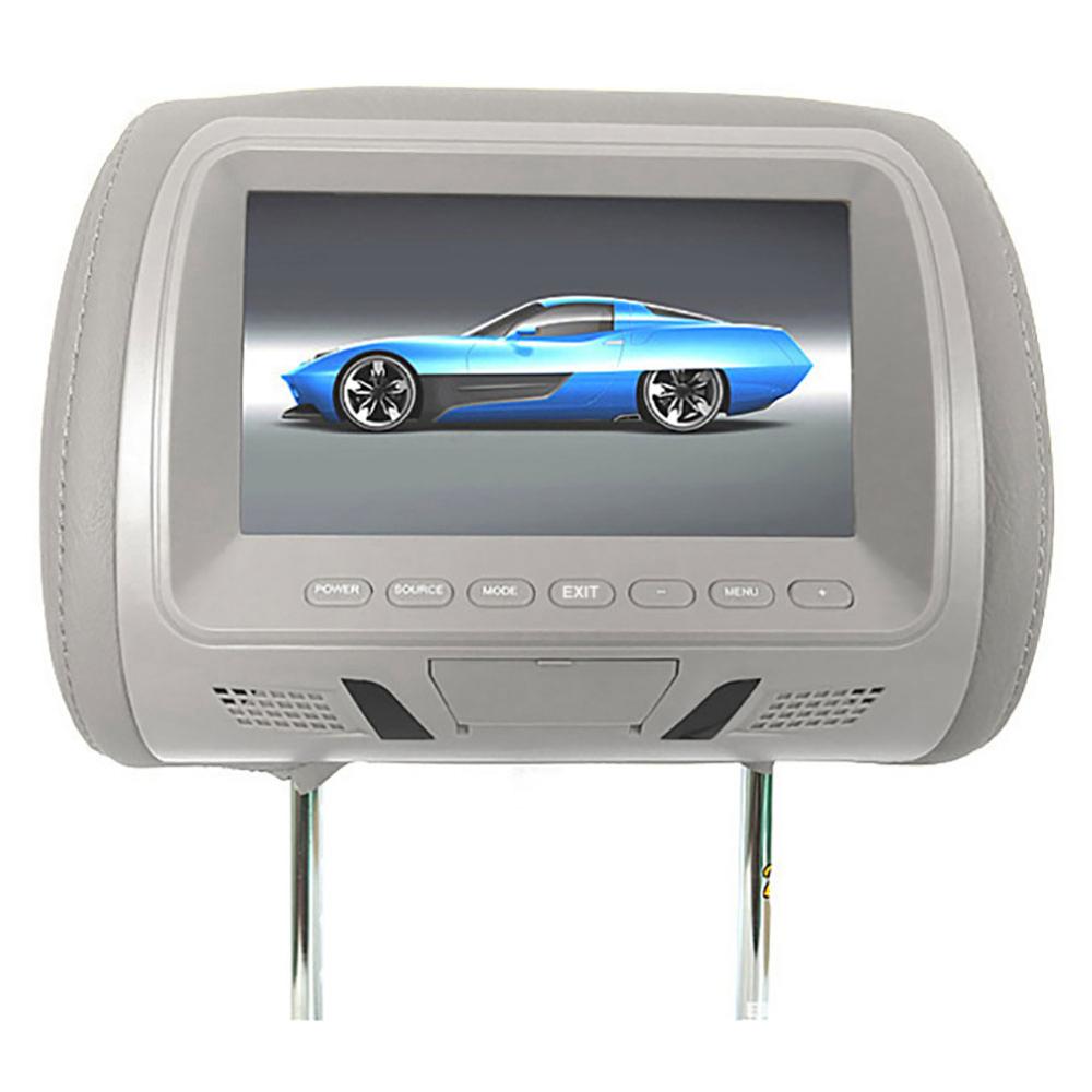 Universal- 7 Zoll Auto Kopfstütze Monitor Hinten Sitz Unterhaltung Multimedia Spieler Sitz zurück MP4 USB SD MP3 MP5 Auto Zubehör: grau