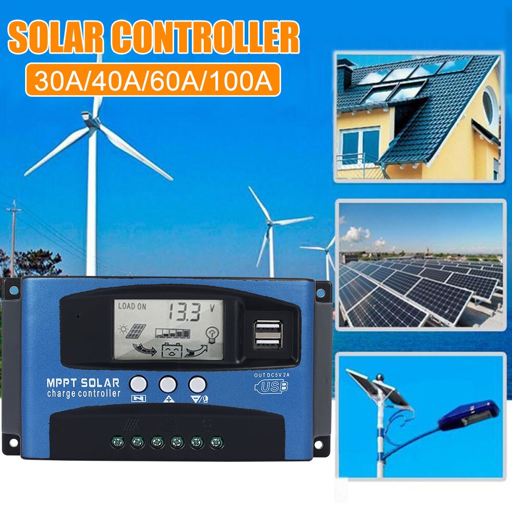 MPPT Solar Charging Regulator Energy Charge Controller MPPT Focus Tracking Autofocus DC12V/24V 30A-100A