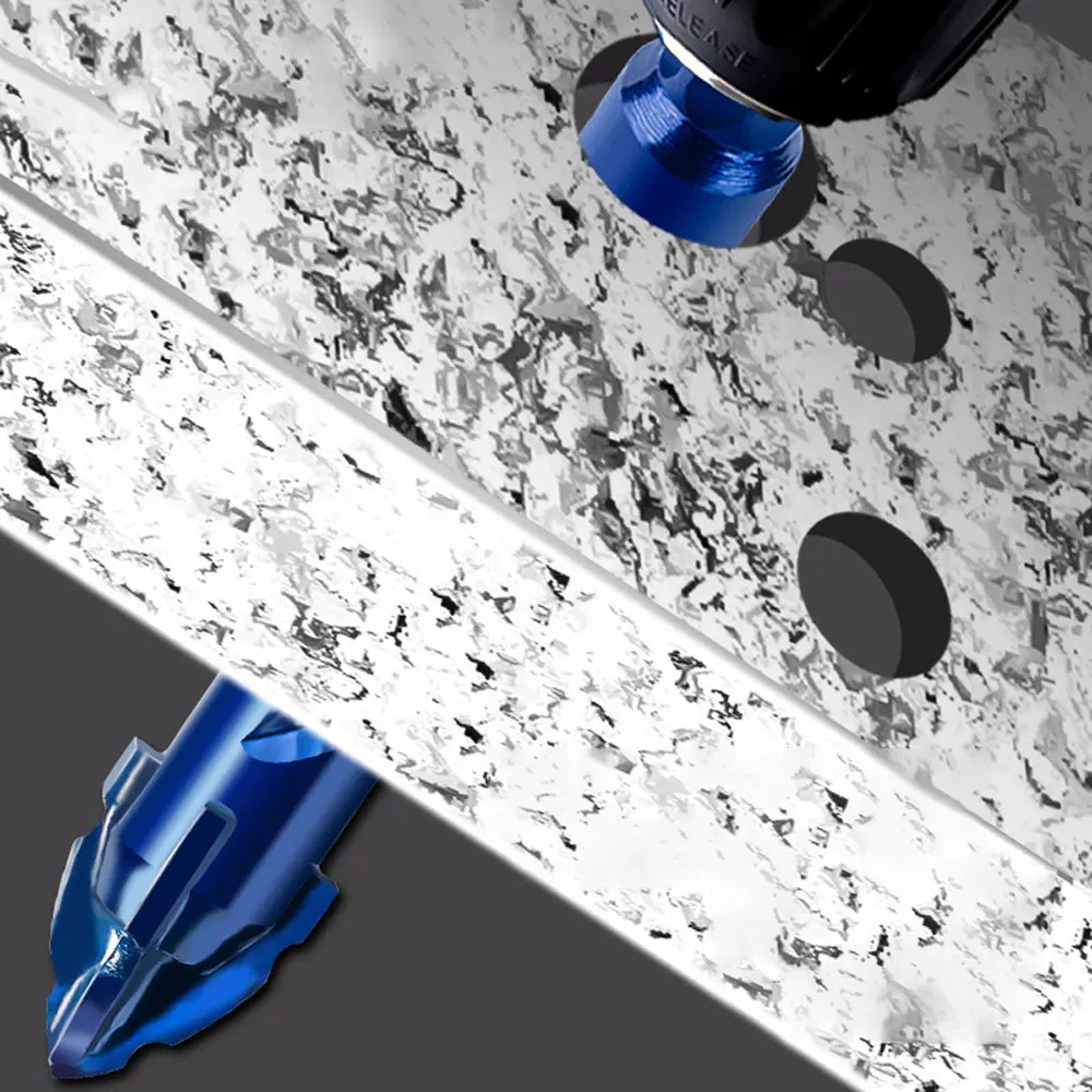 Four-Flute Sawtooth Eccentric Drill Bit