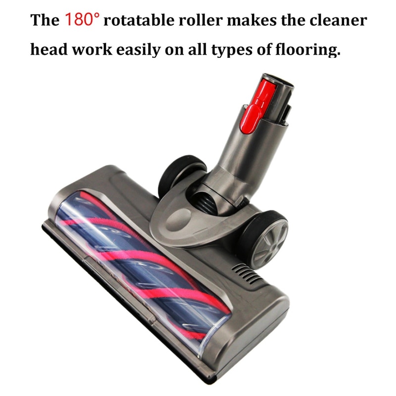 Motorized Floor Brush Head For Dyson V7 V8 V10 V11 V15 Vacuum Cleaner Fluffy Soft Roller Head Quick Release Floor Head