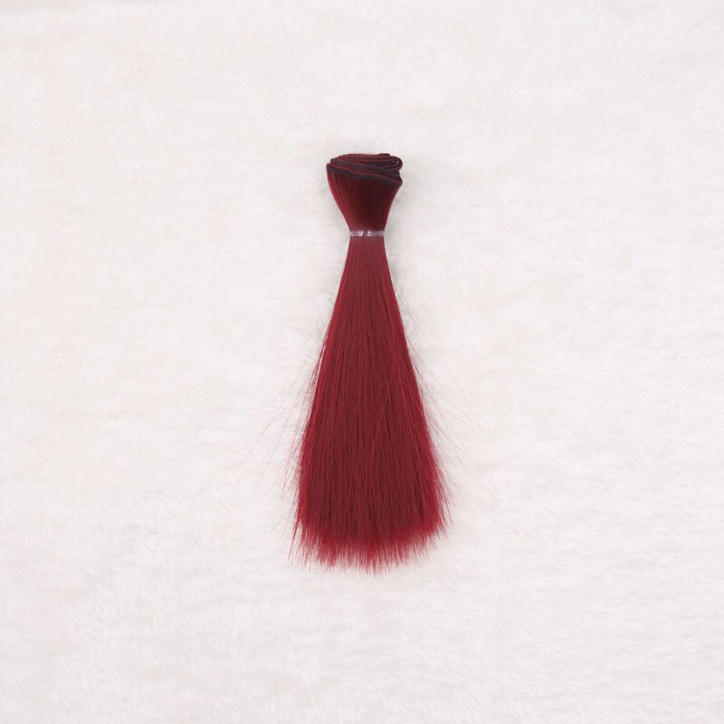 1pcs 15*100cm Doll Accessories Long Straight Synthetic Fiber BJD SD Wig Hair For Doll Wigs High-temperature Wire girl toys: color 9