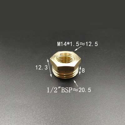 M10 M14 M20 Metric Male To Female Thread Brass Reducer Bushing Reducing Pipe Fitting Coupler Connector Adapter: NO1