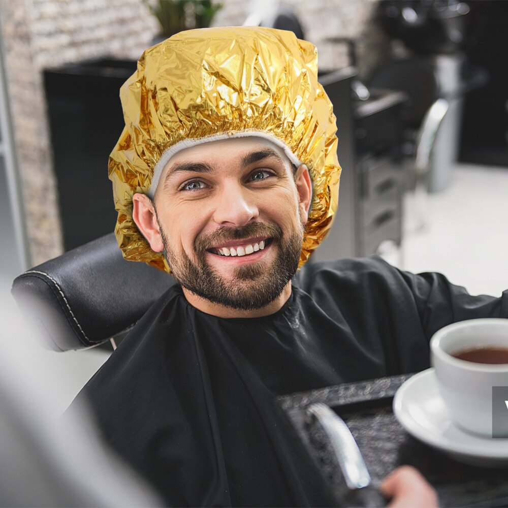 Cappucci da colorare per capelli monouso elastici in alluminio con cappuccio da parrucchiere 4 pezzi per signora