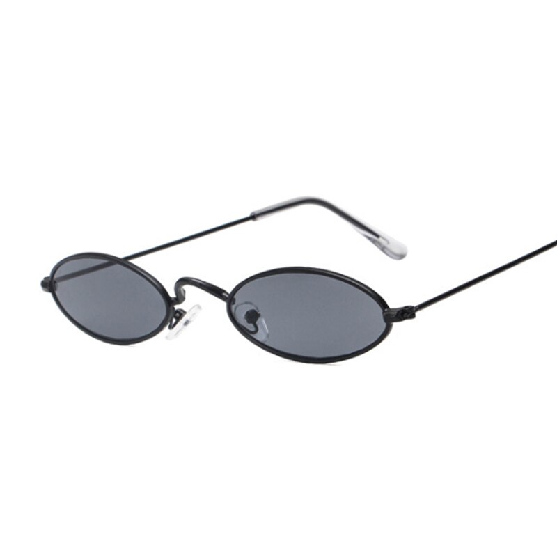 Små ovala dam solglasögon märke solglasögon kvinnor legering röd svart spegel hip hop utomhus oculos de sol
