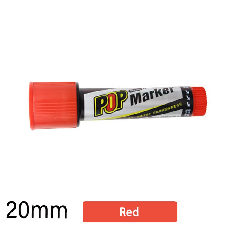 Climemo 12mm Whiteboard Paint Marker Rotuladores Markers Pen Permanent Waterproof Art Supplies DIY Comic Sketching Markers: 12mm Red