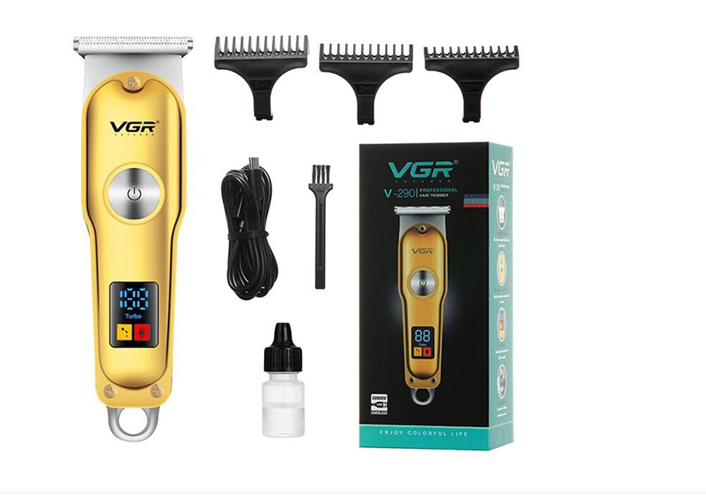 adjustable hair trimmer finishing fading blending hair clipper electric hair cutter beard trimer precision machine: Black