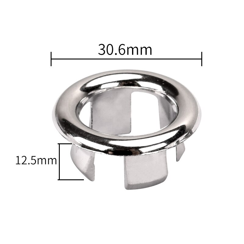 Bath Sink Ring Overflow Cover Plastic Silver Plated Bathroom Ceramic Basin Ceramic Basin Overflow Ring wash basin overflow ring: O / 1pcs