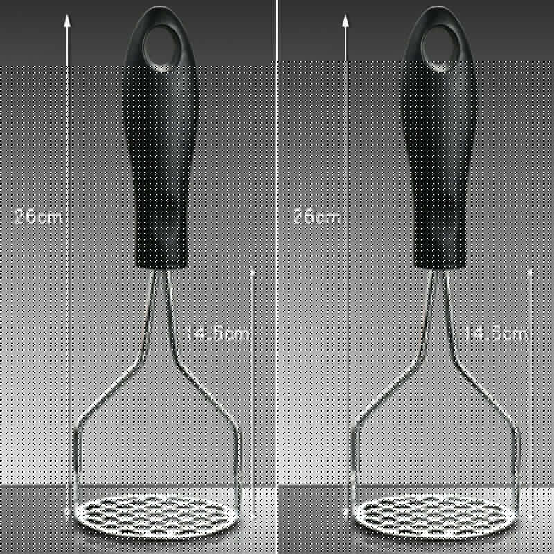 Potato Vegetable Masher Heavy Duty Kitchen Stainless Steel Metal Handle Home -UK