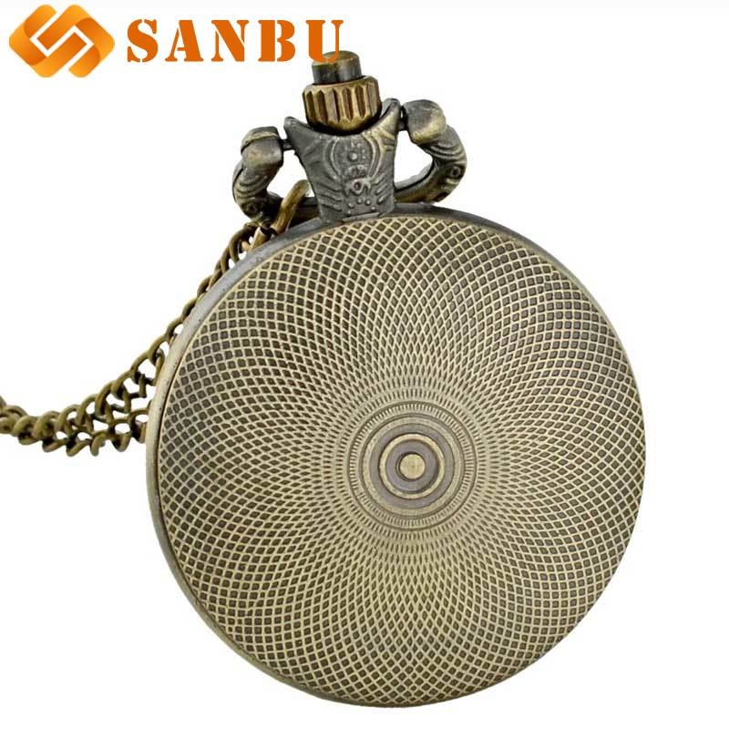 Antieke bronzen steampunk zakhorloge vintage heren dames skelet punk hanger ketting quartz horloges