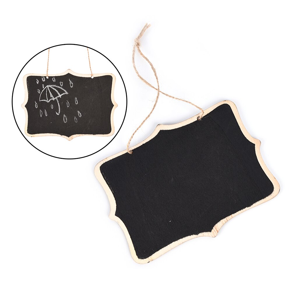Wooden Wall-mount Black Board With Rope/Wood Blackboard Memo/Message Board