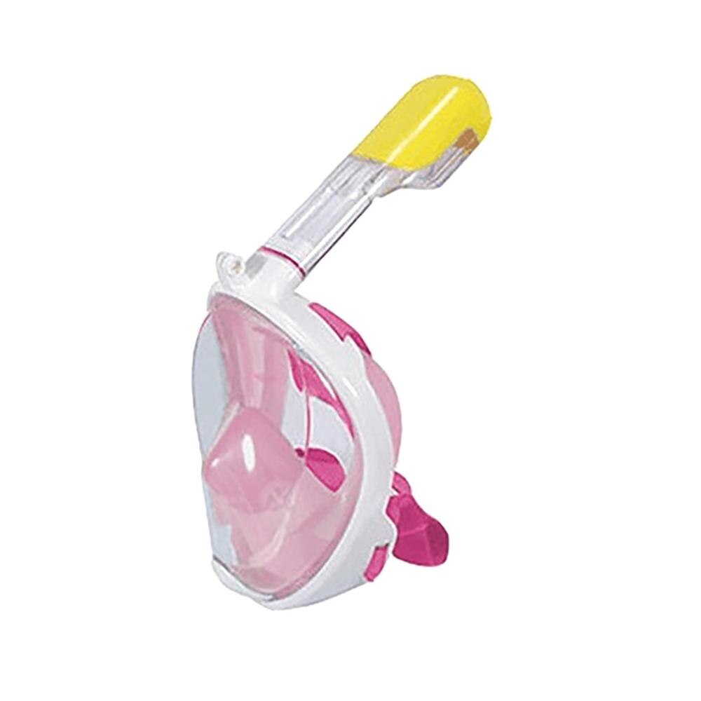 Swimming Diving Full Face Fnorkel Mask Use For Underwater Breathe Ocean Underwater Sport Diving Breathing Mask Swimming Series: Pink / L/XL