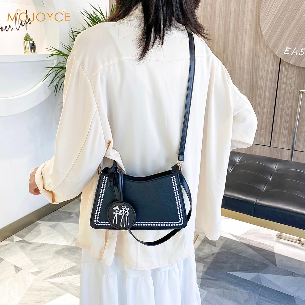 Women PU Crossbody Bags Simple Female Leather Hit Color Daily Shoulder Pouch Exquisite Shopping Bags