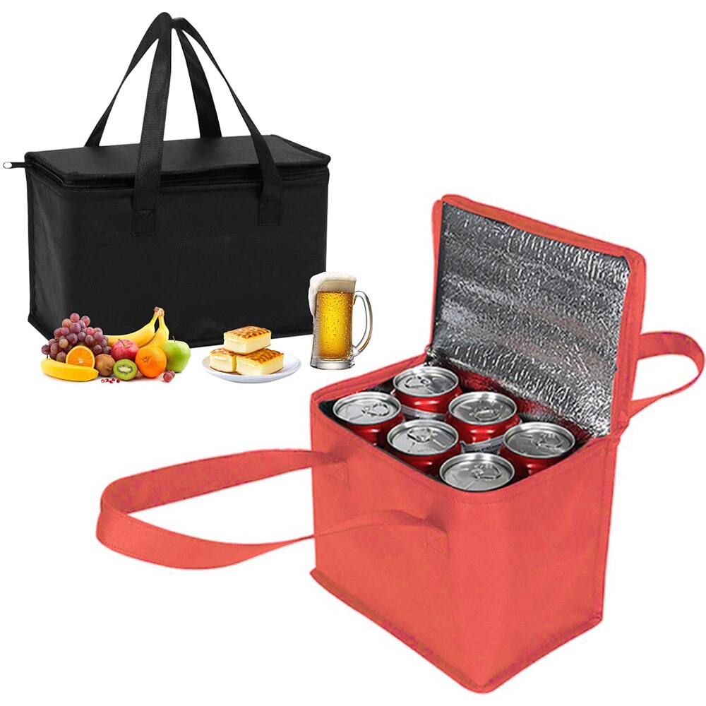 Bärbara värmeisolerade kylväskor stor utomhus camping lunch bento box resor bbq måltid dryck zip pack picknick tillbehör