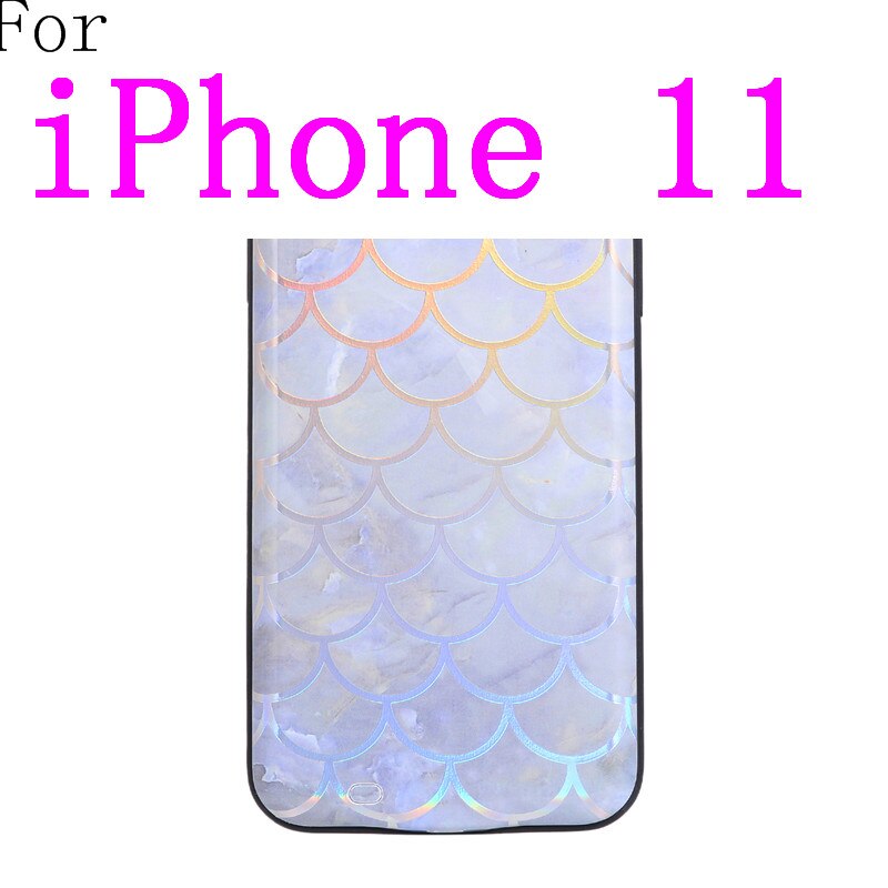 Slim Smart Battery Case for iPhone XR X XS 11 Pro Max 6 6 S 7 8 Plus SE Charging Power Bank snake skin fish scales pattern: i11-YL