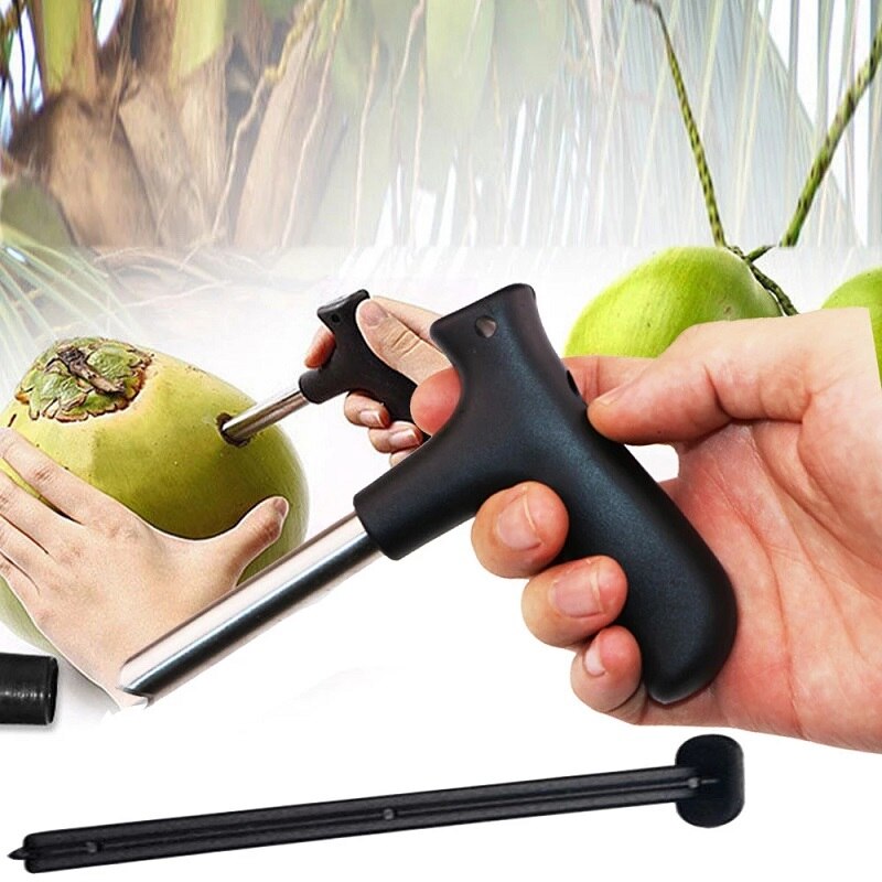 Kokosnoot Opener Gat Tool Punch Tap Mes Kokosnoot Opener Maakt Stro Gat Tool Voor Verse Groene Jong Fruit Ruwe Coco water Sap