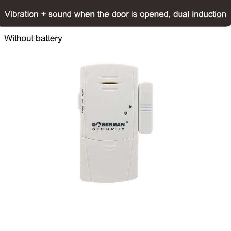 1-5pcs Door Window Security Alarm Ulrta-Slim Warning Wireless Alarm Vibration Sensor for Home Security Protection Alarms System: B White 1Pcs