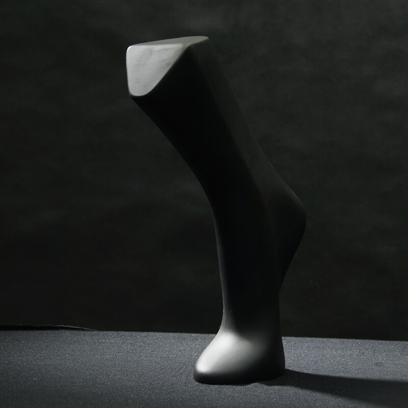 1 pc Unisex Men Mannequin Feet Display Toe Socks Suitable For Boat Socks Short Socks Square Plastic Foot Black Color