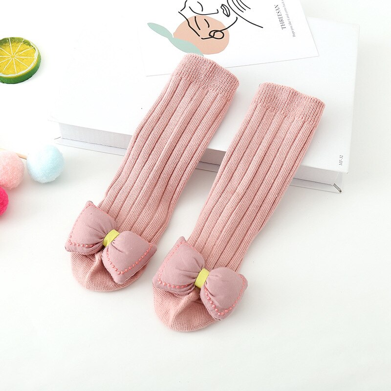 0-3Y Unisex Sveglio Bello Del Fumetto Dei Capretti Del Bambino Calzini E Calzettoni Al Ginocchio Della Ragazza del Ragazzo Del Bambino Del Bambino Calzini E Calzettoni Grande Arco Infantile Sockings Morbido Cotone bambini Calzini E Calzettoni: Pink / XS 0-6Months