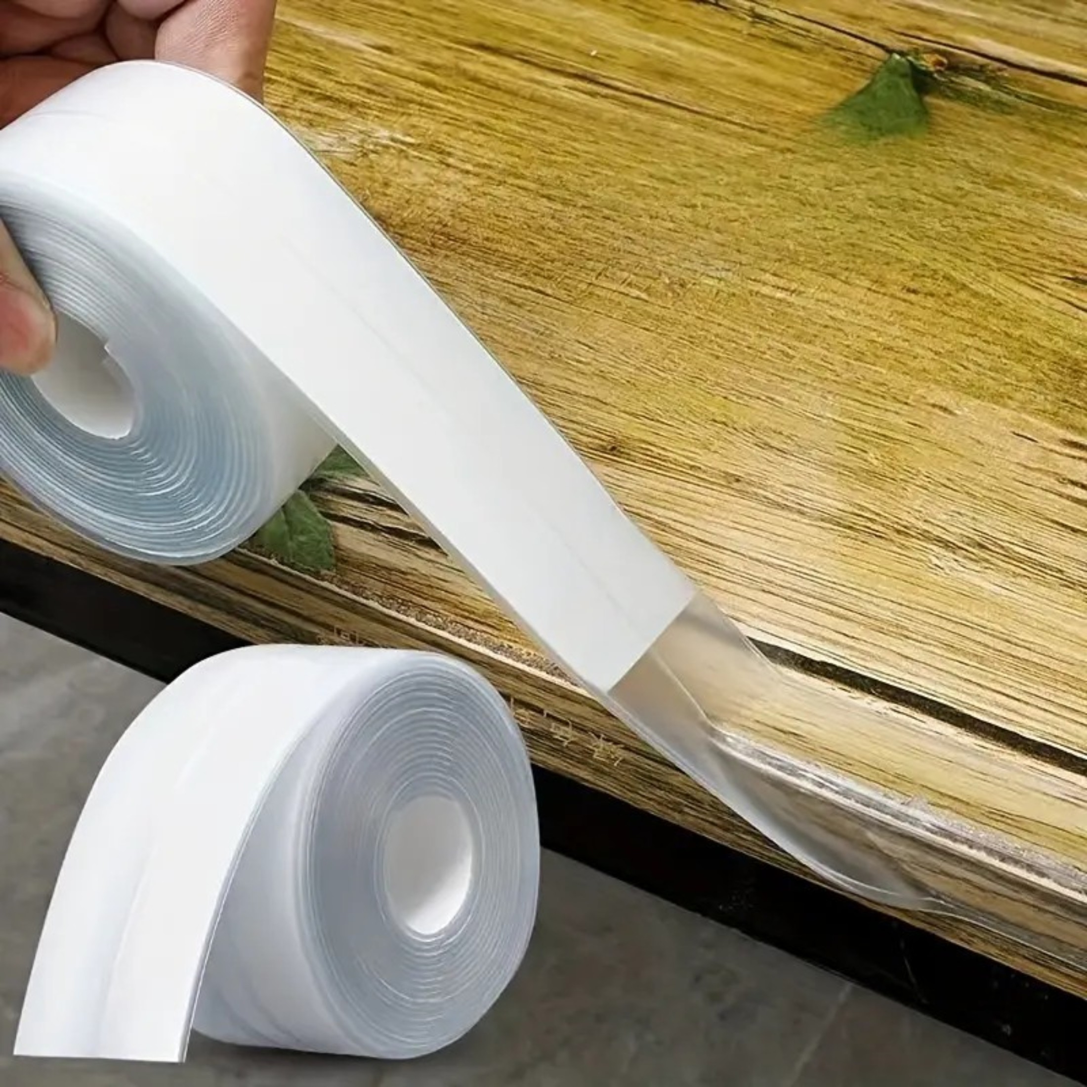 1 Rol Waterdichte Transparante Pvc-Zelfklevende Tape-Perfect Voor Badkamers, Toiletten, Gootstenen En Keukens-Superklevend!