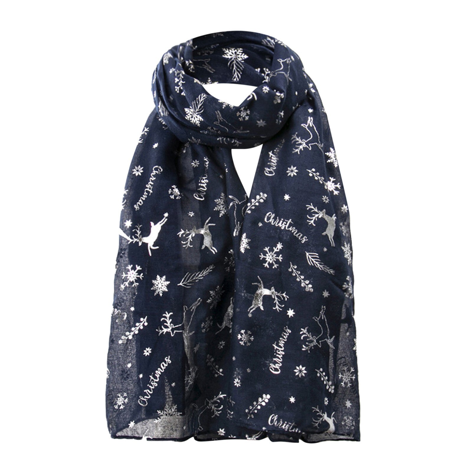 Dames kerst feestelijke winter eland print warme winter sneeuwvlok sjaal magische hoofdband winter fleece nekwarmer gaiter