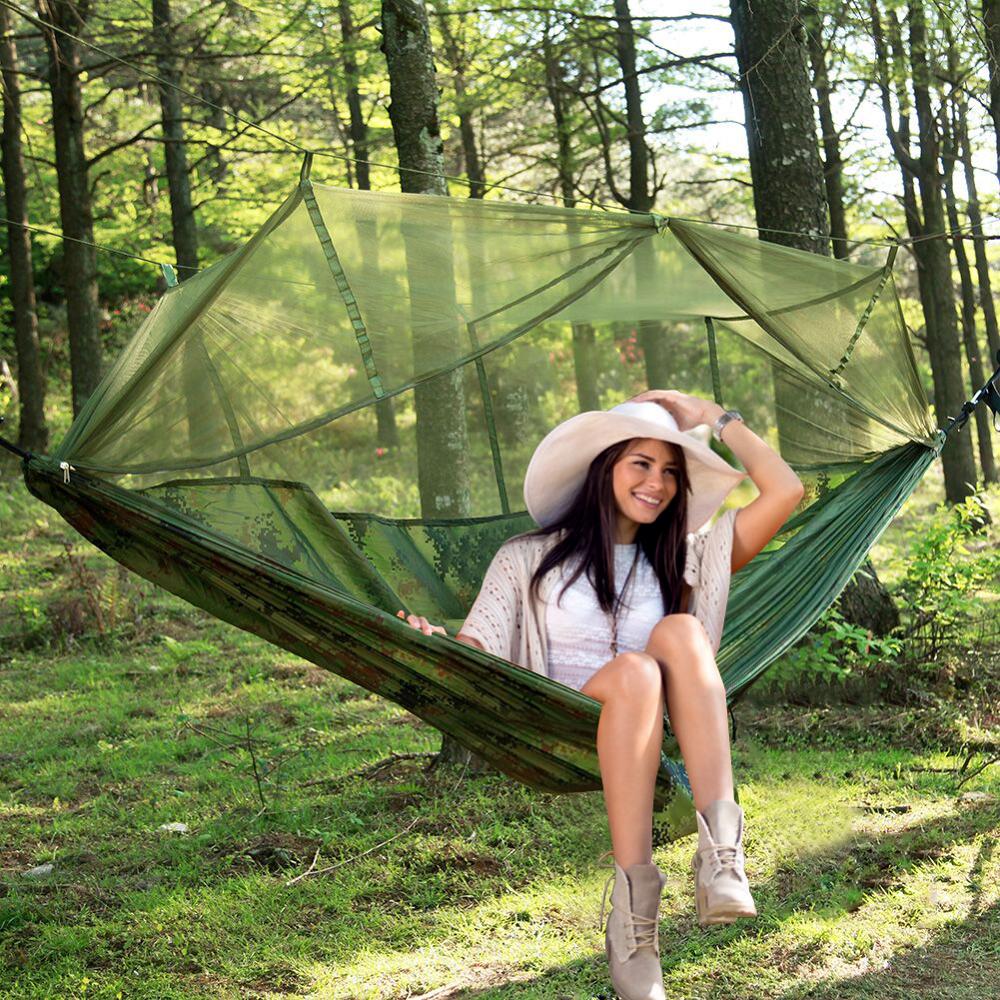 Hamac de Camping Portable étanche, tente, auvent de pluie, moustiquaire, en Nylon