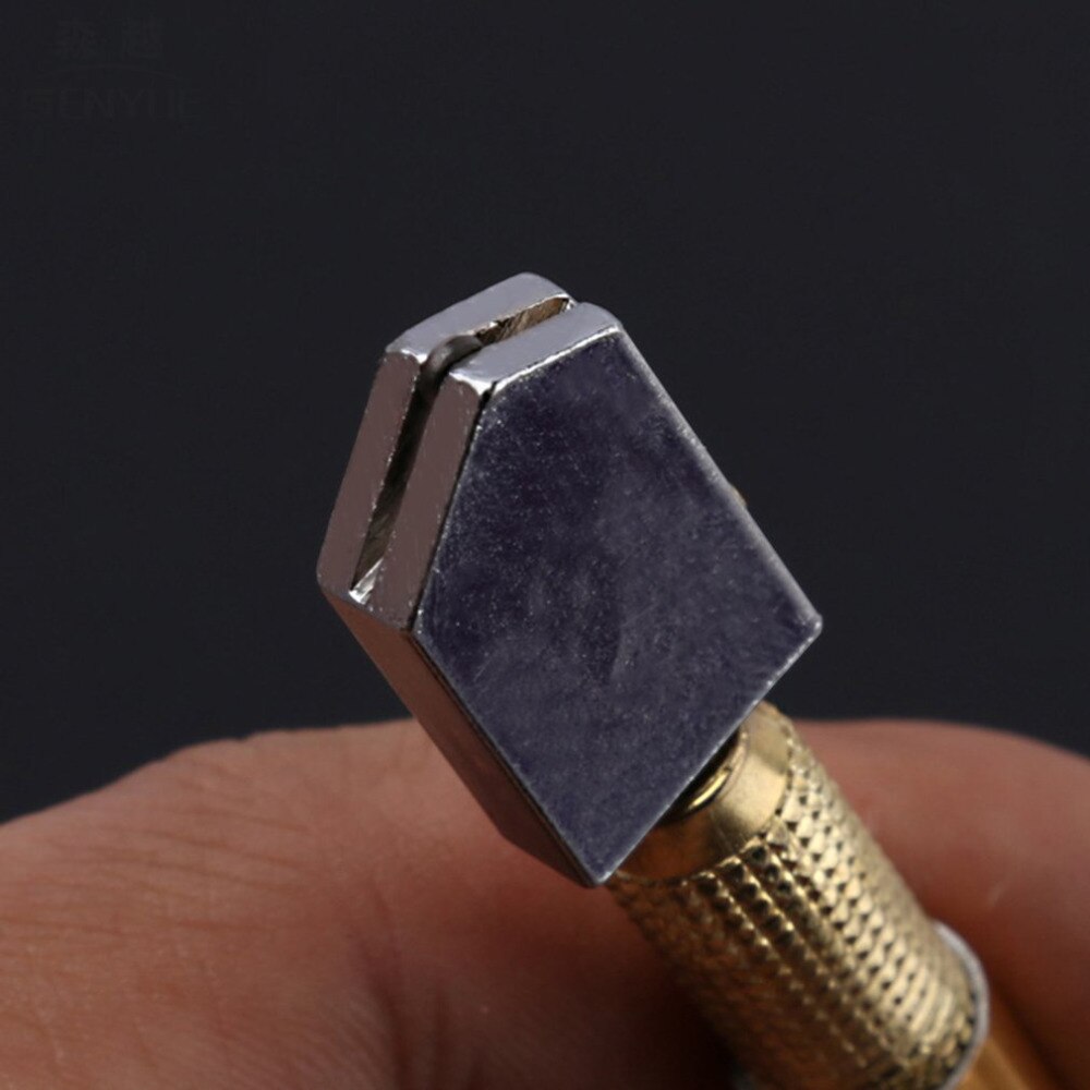 Glassnijder Toolprofessional Metalen Handvat Staal Rhinestone Zelfsmerende Olie Feed Getipt Glassnijder Cutting Craft Beglazing