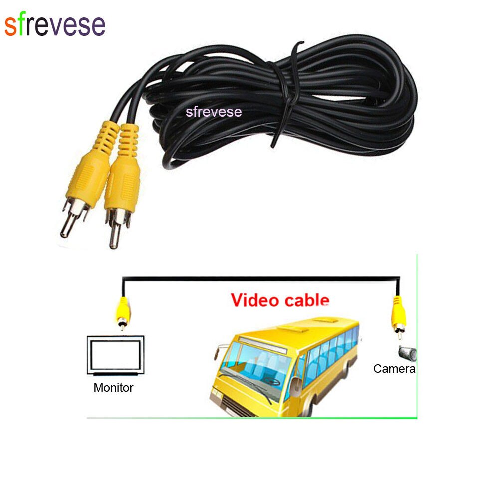 30FT 10 M AV AV RCA naar RCA AV Reverse Rear View Parking Camera Video Verlengkabel Voor Lange truck Bus