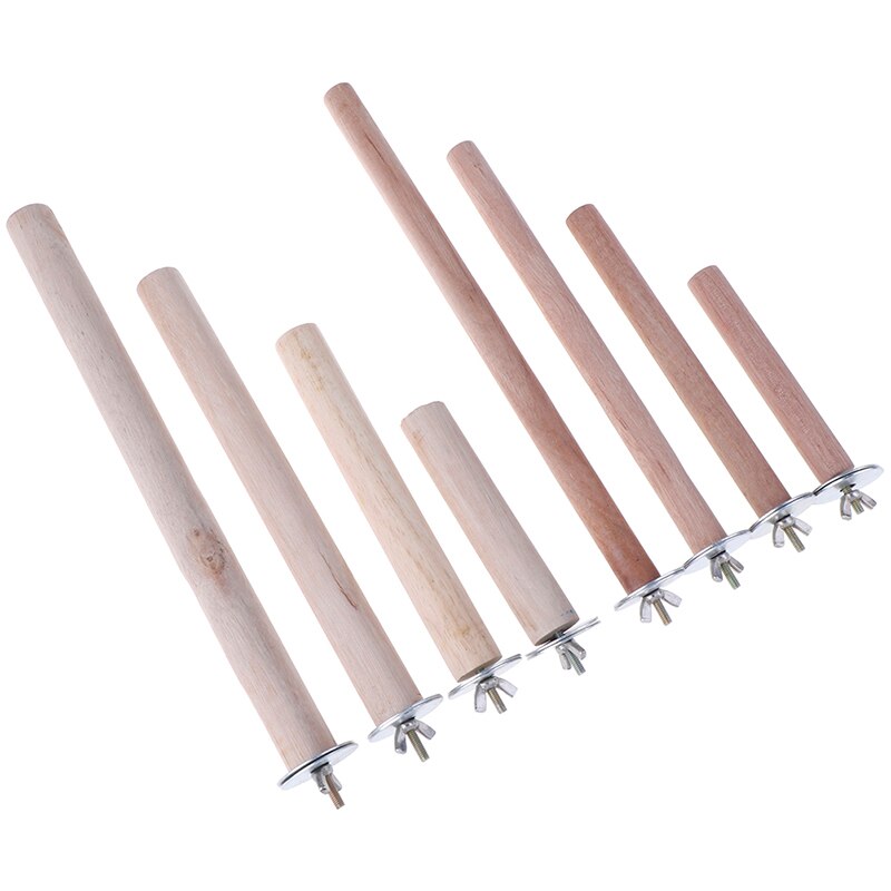 Wooden Parrot Stand Stick Perch for BirdsToy Bird Cage Accessories 1Pc