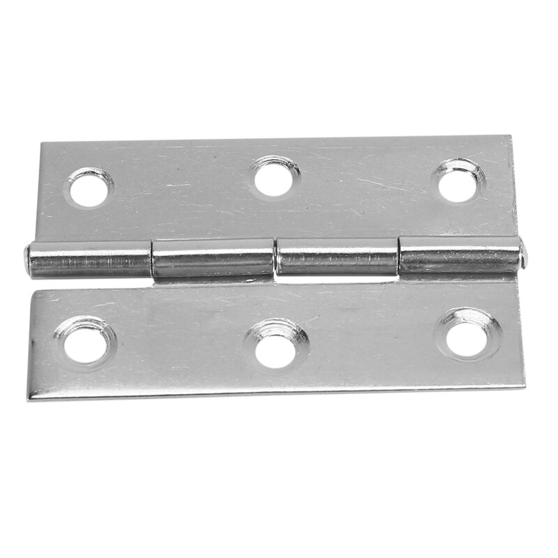 2.5 inches Long 6 Mounting Holes Stainless Steel Butt Hinges 20 Pcs (Pack of 20)
