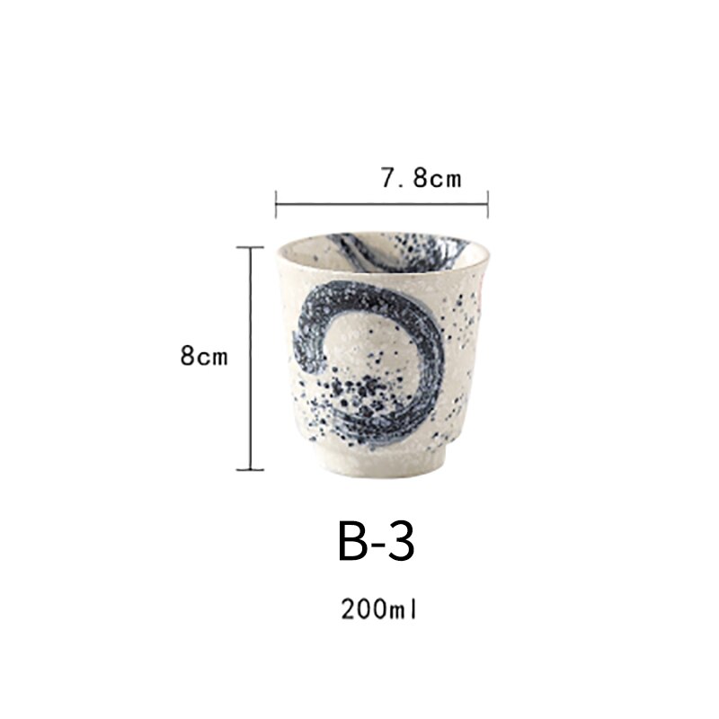 RHE 200ml ceramiczna filiżanka robić kawy kubek robić herbaty kubki piwo kubek robić herbaty kieliszek robić Whisky Drinkware Puchar Latte Specialized Kawa: B-3