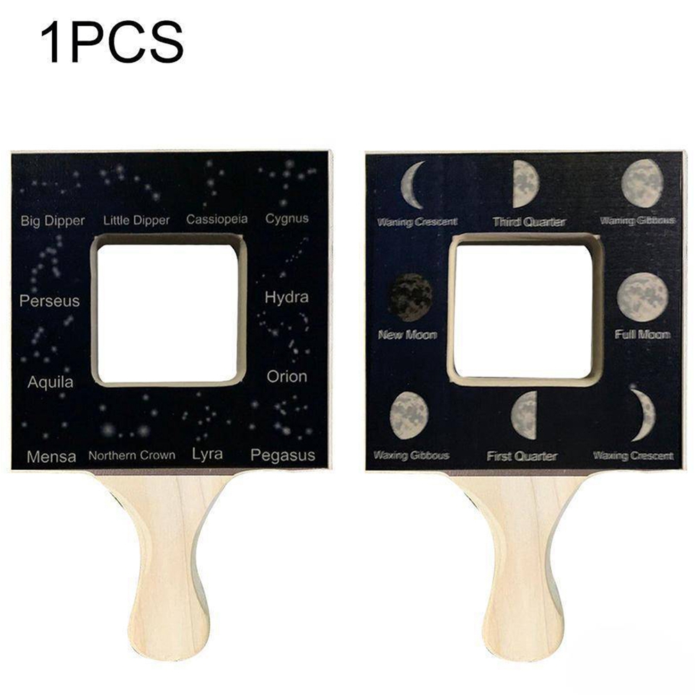 Nature Guide Finder Leaf Finder Cloud Viewer Identification Guide Homeschooling Nature Identification Materials Frame: night sky / 25X15X1cm